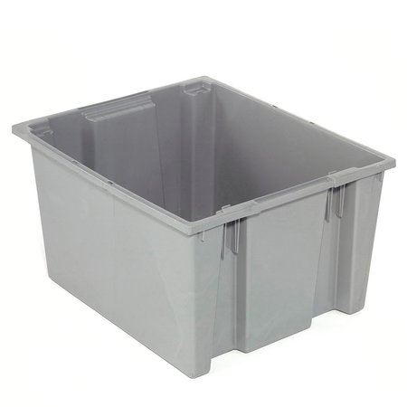 QUANTUM Shipping Container, Gray, Plastic, 23-1/2 in L, 19-1/2 in W, 10 in H SNT225GY